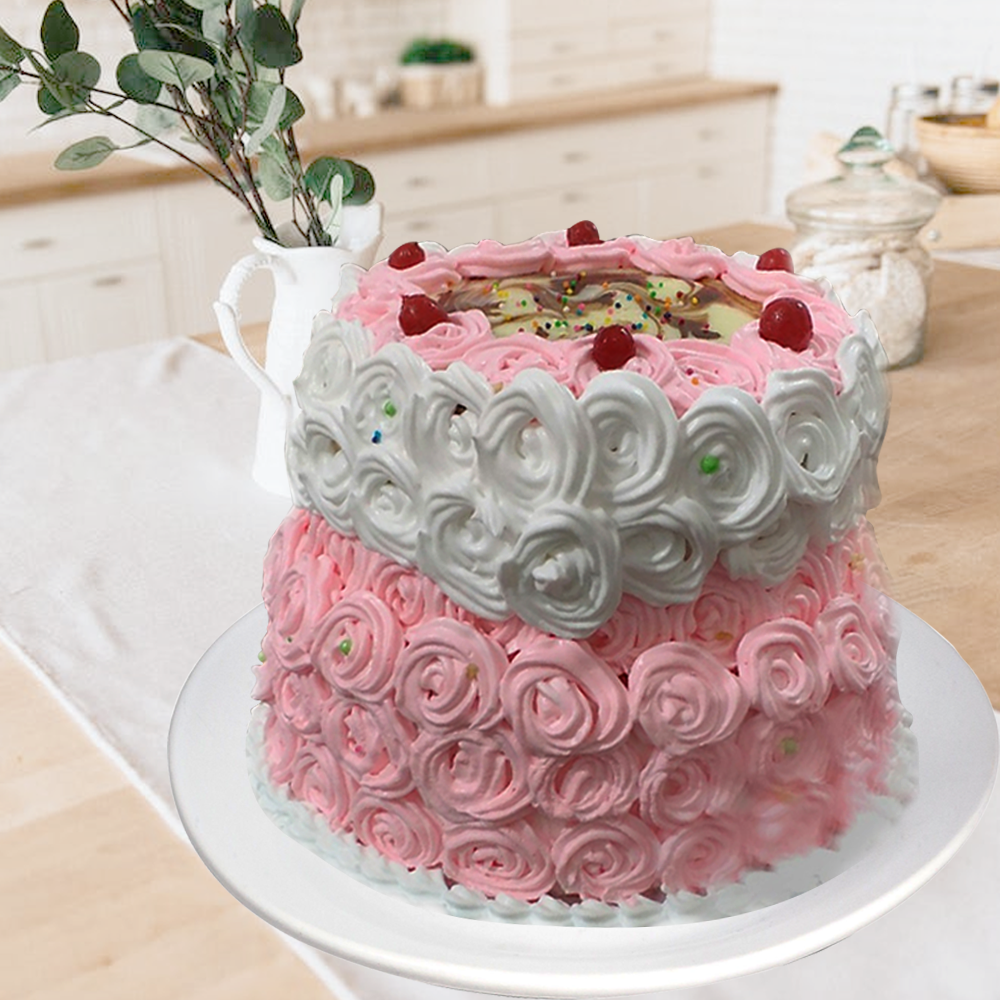 Floral Two-tier Cake