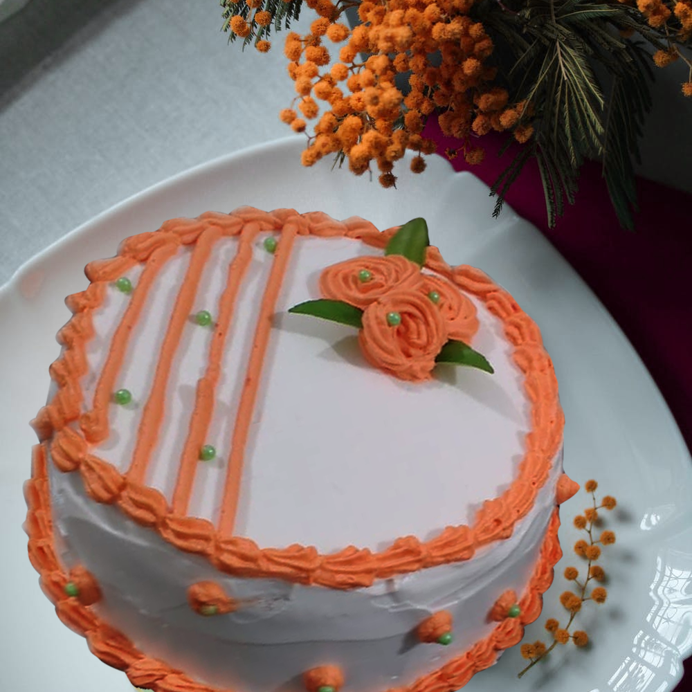 Orange White Forest Cake