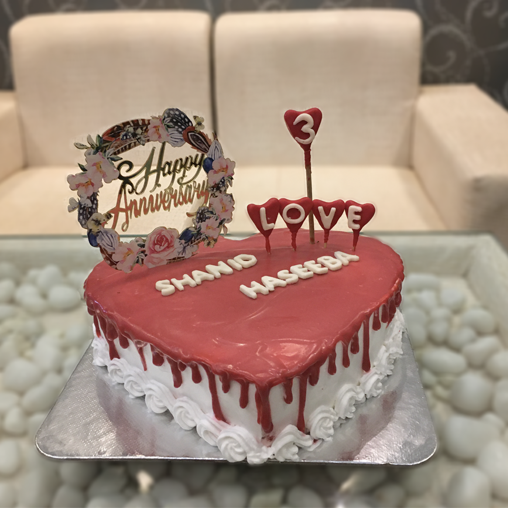 Red Velvet Heart Cake